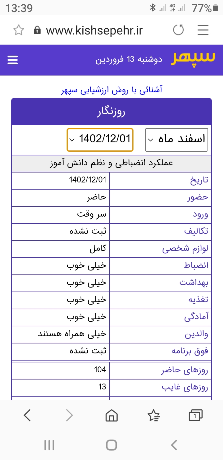 اپلیکیشن دبستان سپهر